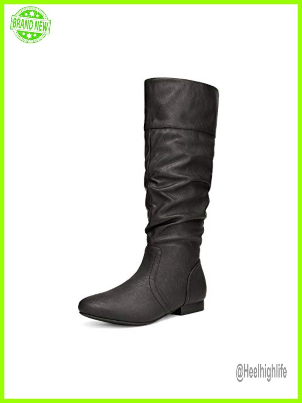 Knee High Pull On Winter Boots with Faux Fur Lining